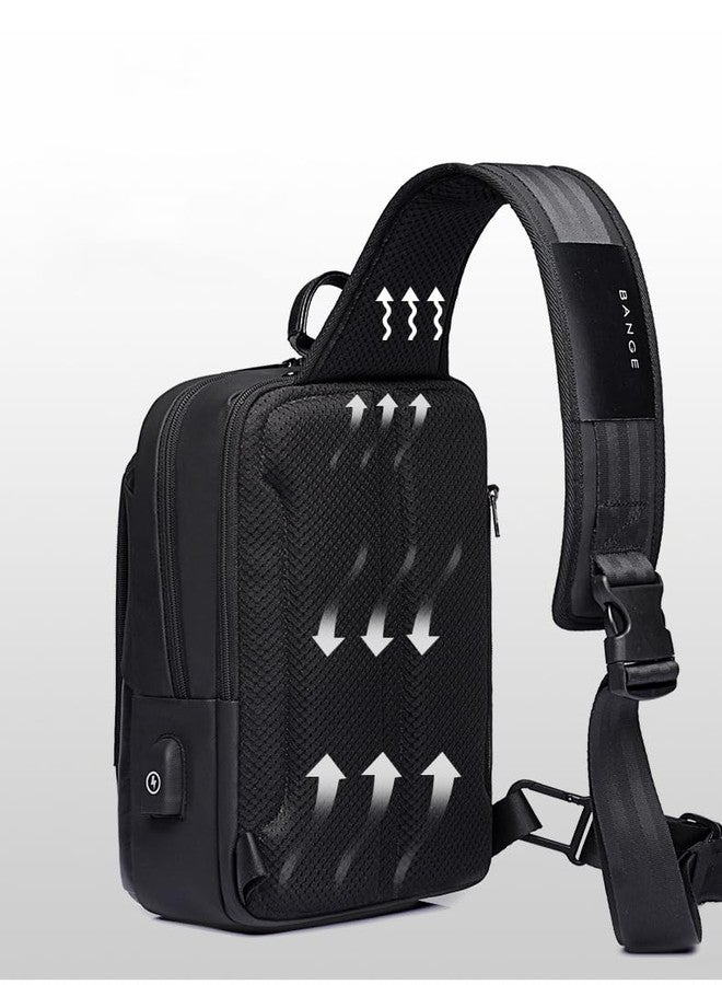 ONCARNIVAL Sling Bag for Men Multifunctional Crossbody Bag, Waterproof, Usb Port, - Image 4